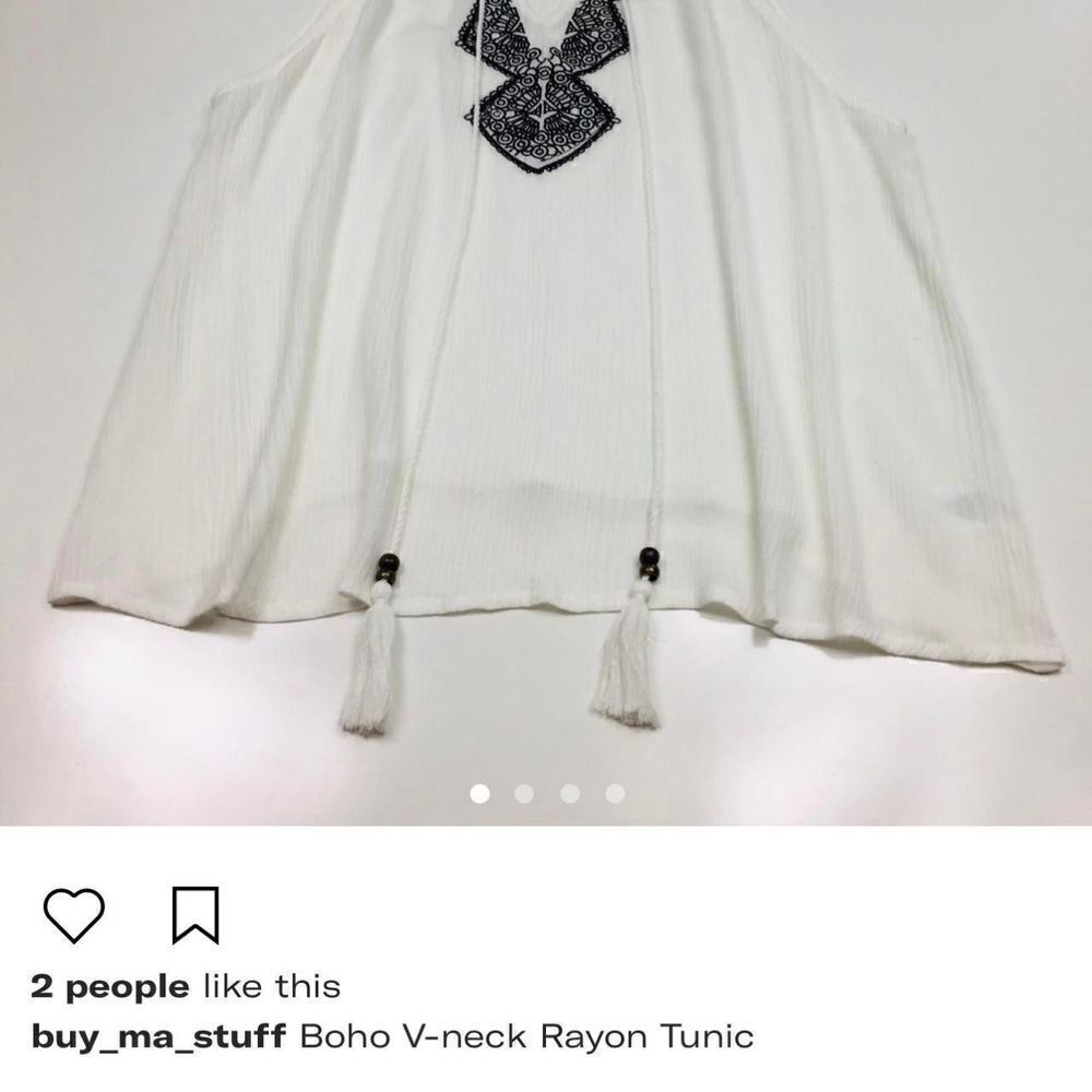 boho v neck rayon tunic